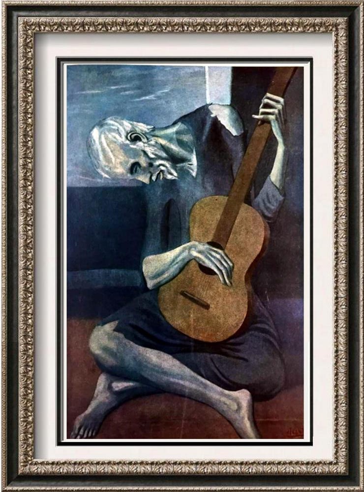 Pablo Picasso The Old Guitarist c.1903 Fine Art Print from Museum Artist