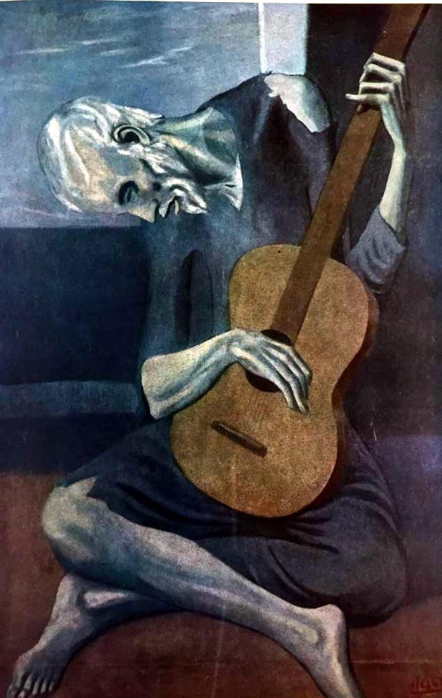 Pablo Picasso The Old Guitarist c.1903 Fine Art Print from Museum Artist - Click Image to Close