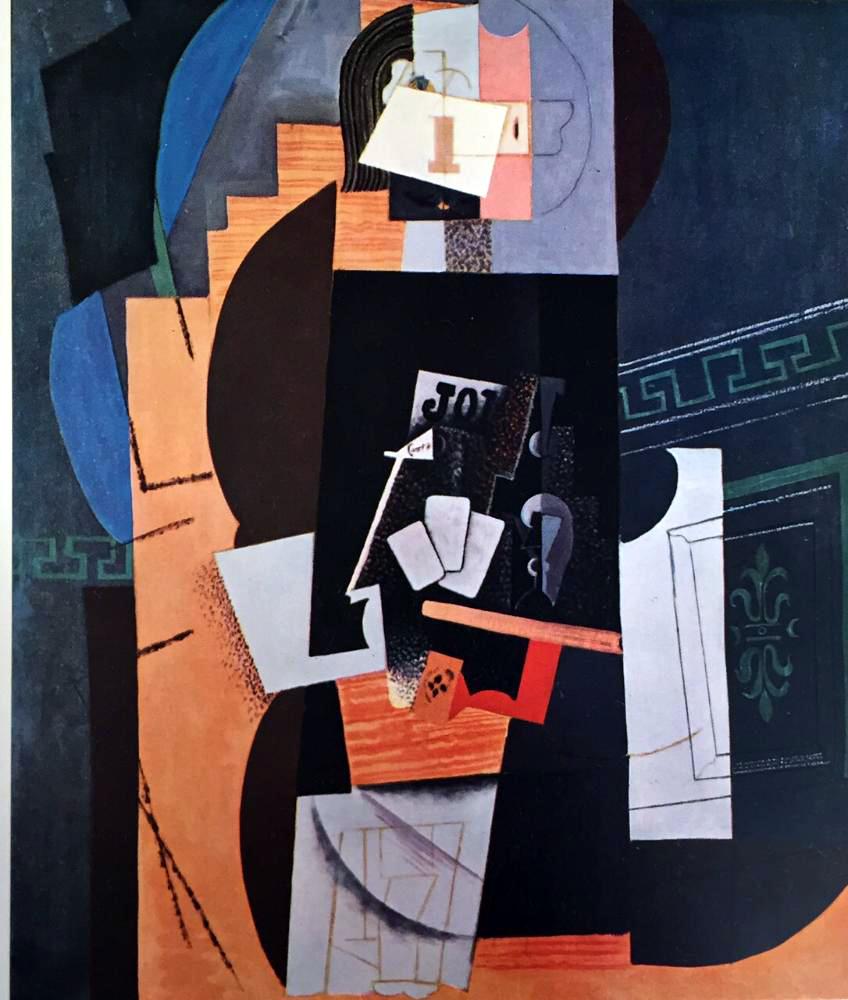 Pablo Picasso Card Player c.1913-14 Fine Art Print from Museum Artist - Click Image to Close