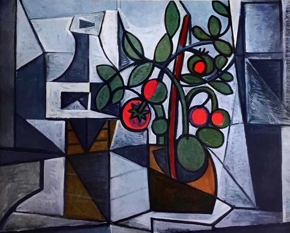 Pablo Picasso Tomato Plant and Decanter c.1944 Fine Art Print from Museum Artist - Click Image to Close