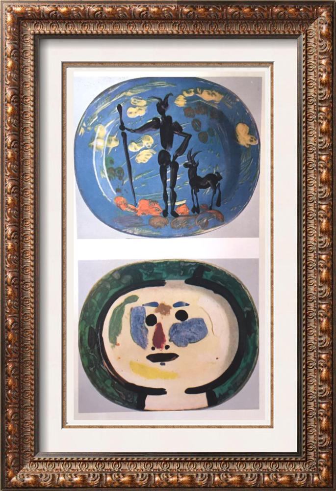 Pablo Picasso Decorated Plates: Faun and Goat c.1948 Fine Art Print from Museum Artist