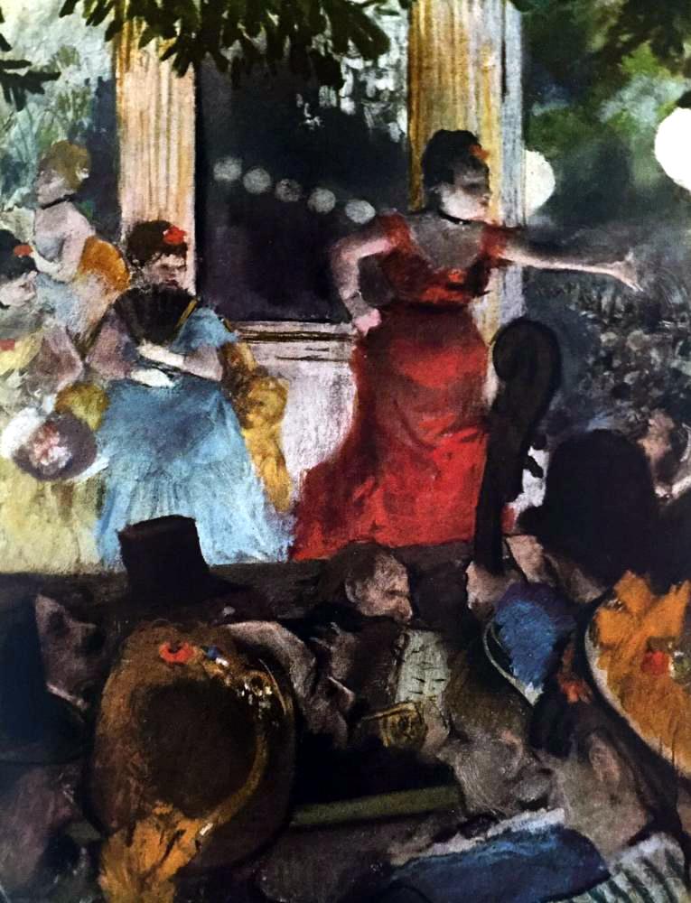 Edgar-Hilaire-Germain Degas Cafe Concert: At Les Ambassadeurs c.1876-77 Fine Art Print from Museum Artist - Click Image to Close
