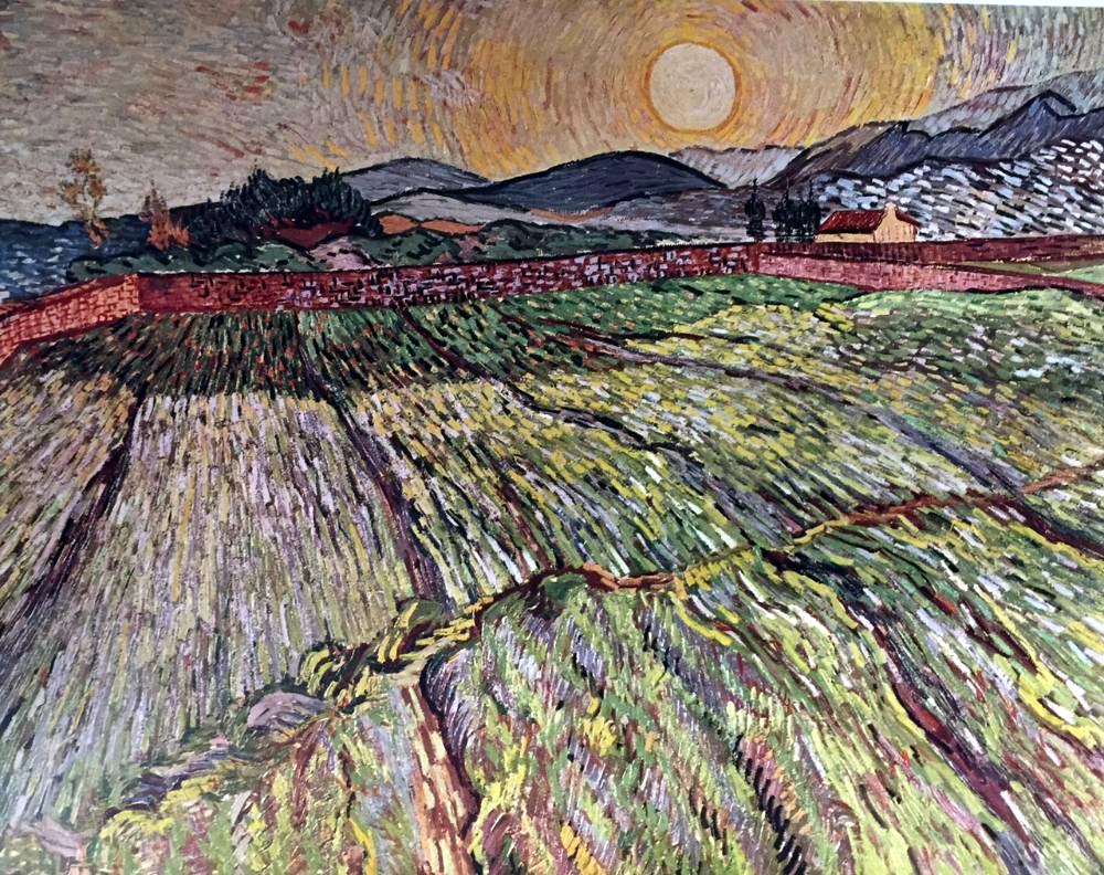 Vincent Van Gogh Landscape with Ploughed Fields c.1889 Fine Art Print from Museum Artist
