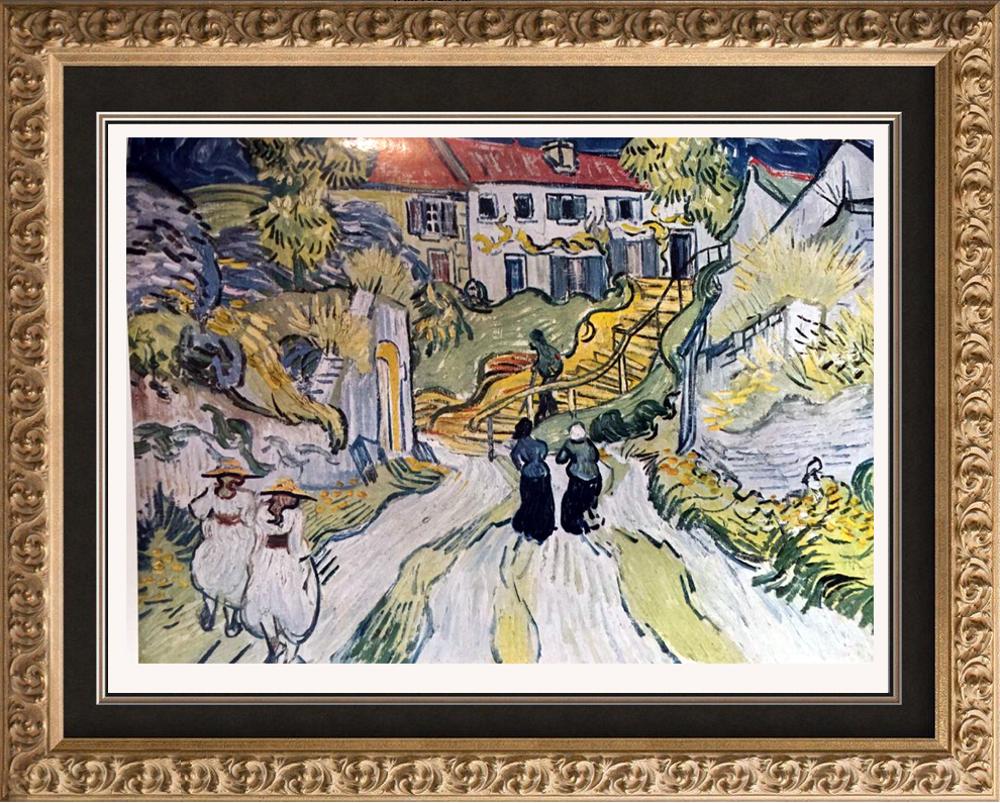 Vincent Van Gogh Stairway at Auvers c.1890 Fine Art Print from Museum Artist
