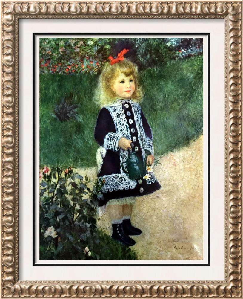 Pierre Auguste Renoir A Girl with a Watering Can c.1876 Fine Art Print from Museum Artist