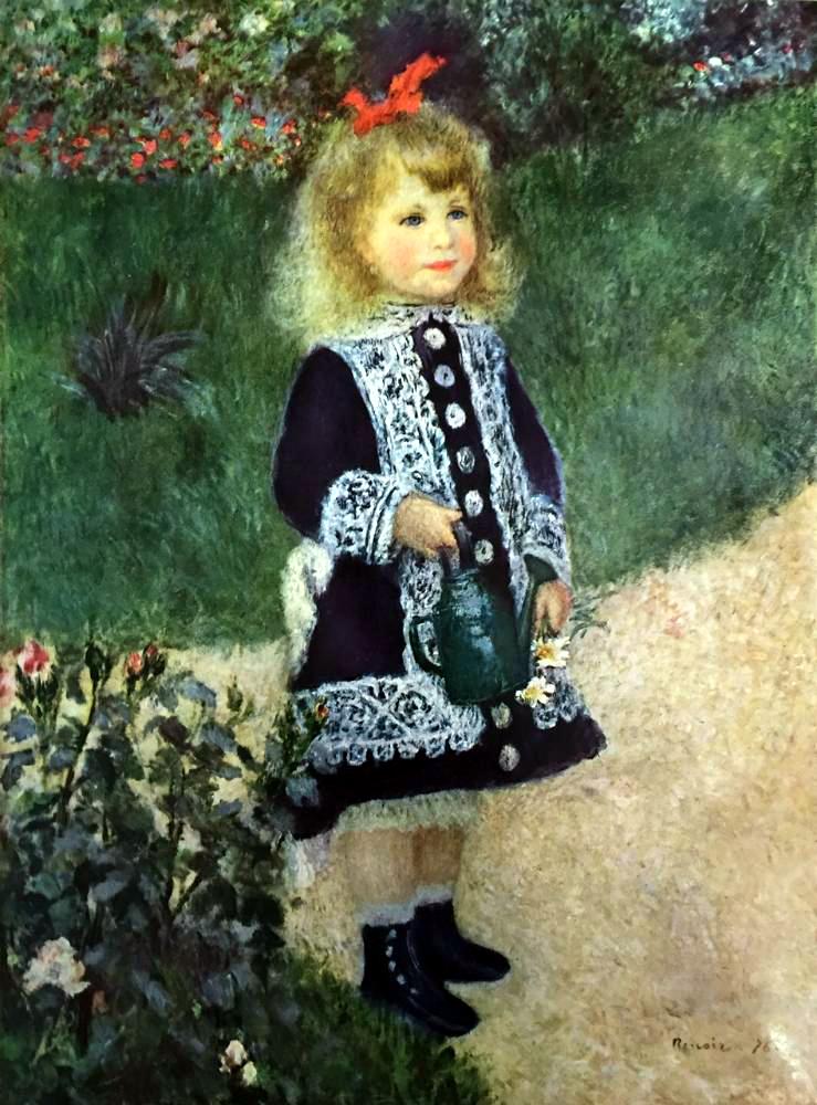 Pierre Auguste Renoir A Girl with a Watering Can c.1876 Fine Art Print from Museum Artist