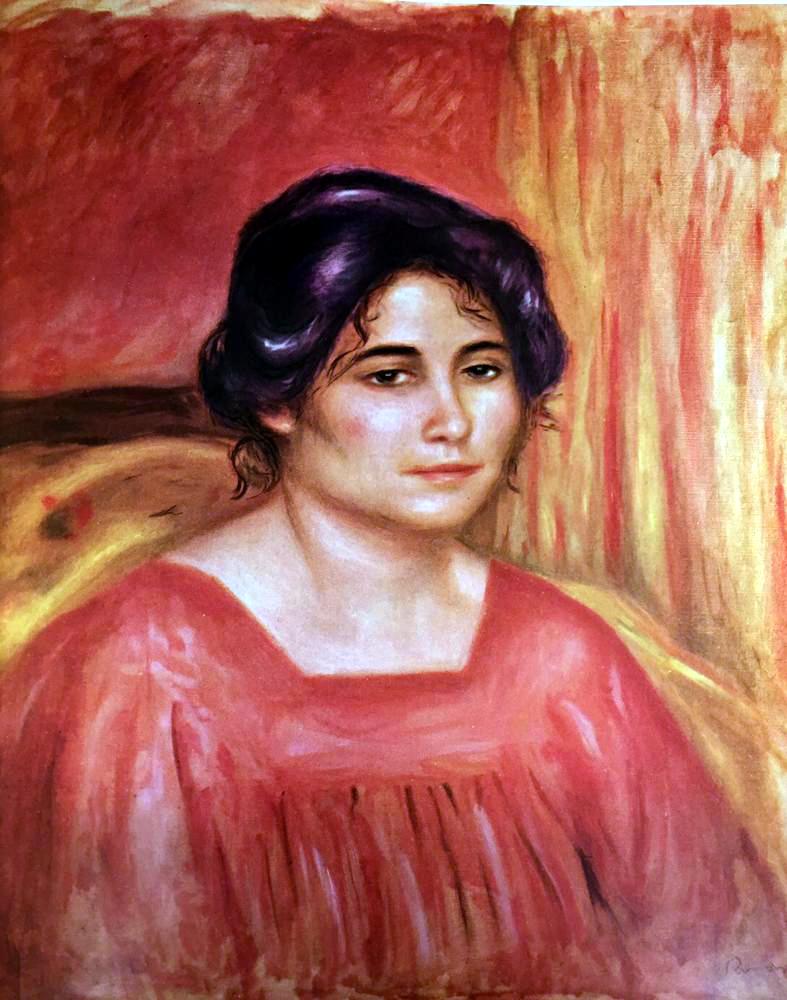 Pierre Auguste Renoir Gabrielle in a Red Blouse c.1910 Fine Art Print from Museum Artist - Click Image to Close