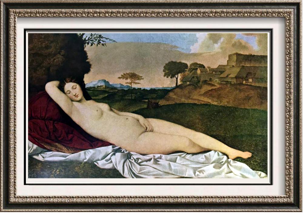 Great Paintings of the Nude Giorgione: Sleeping Venus c.1508-10 Fine Art Print from Museum Artist