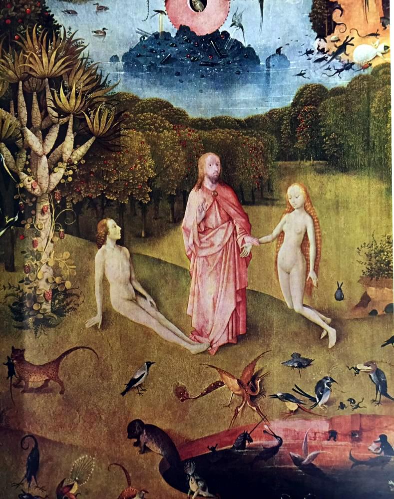 Hieronymus Bosch The Garden of Worldly Delights (Left Wing Detail of Earthly Paradise) c.1450-1516 Fine Art Print from Museum A