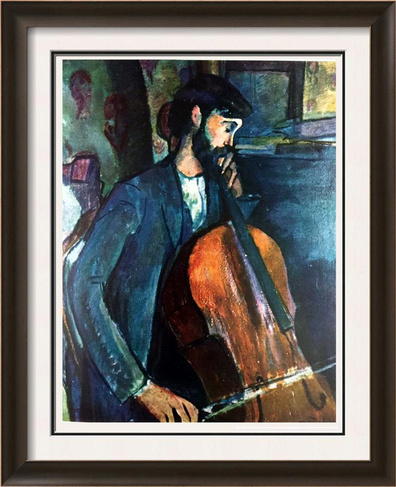 Amedeo Modigliani The Cellist (Study) c.1909 Fine Art Print from Museum Artist