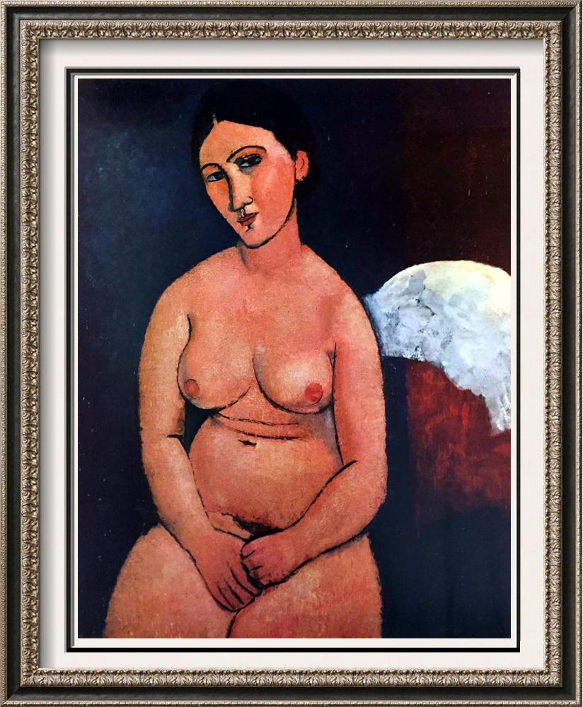Amedeo Modigliani Seated Nude c.1918 Fine Art Print from Museum Artist