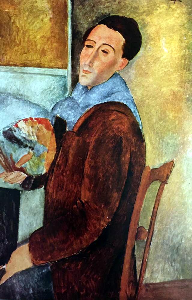 Amedeo Modigliani Self-Portrait c.1919 Fine Art Print from Museum Artist - Click Image to Close
