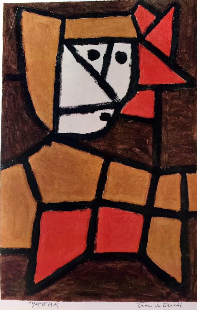 Paul Klee Woman in Native Costume c.1940 Fine Art Print from Museum Artist - Click Image to Close