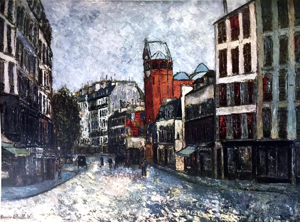 Maurice Utrillo Rue Des Abbesses c.1910 Fine Art Print from Museum Artist - Click Image to Close
