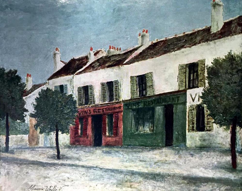 Maurice Utrillo Bistros in a Suburb c.1910 Fine Art Print from Museum Artist - Click Image to Close