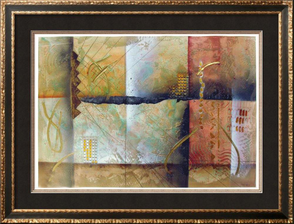 Chris Hill Gold Abstract Cubes