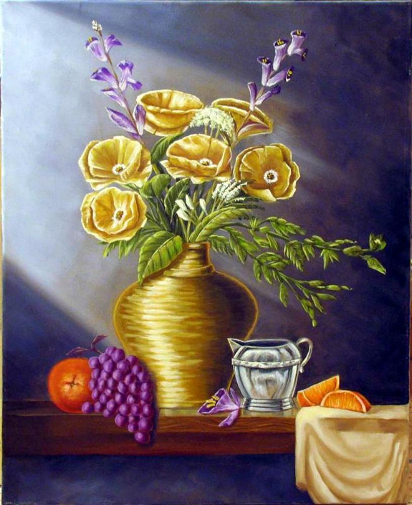 Bob Shepherd Vase with Flowers