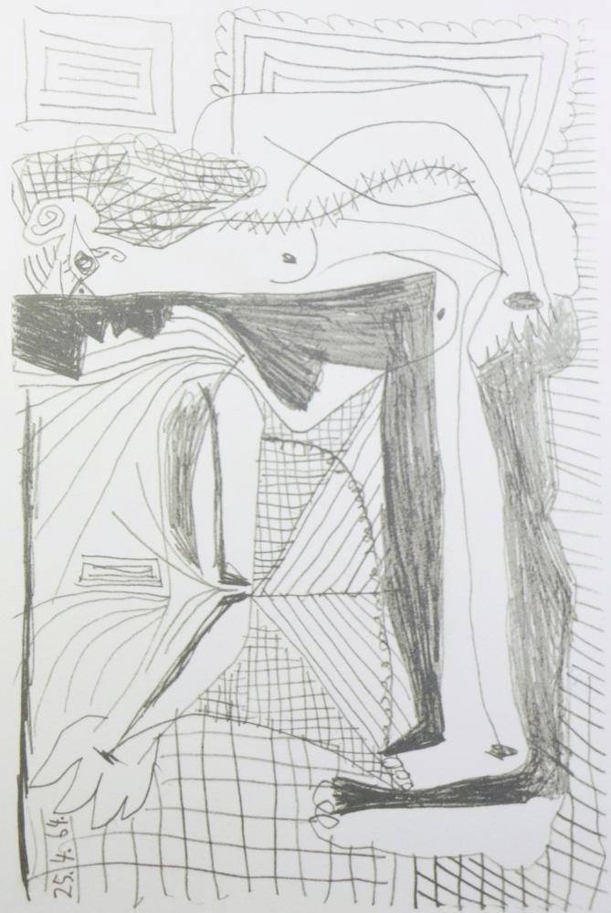 Pablo Picasso Abstract dated 25.4.64