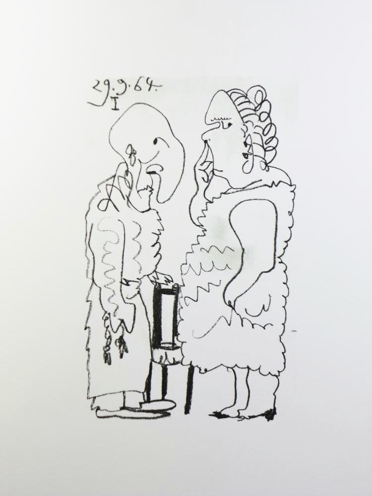 Pablo Picasso Couple dated 29.9.64 - Click Image to Close