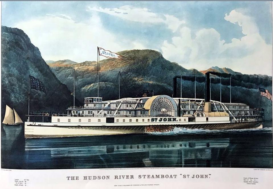 Roy King The Hudson River Steamboat Saint John Queen Of The Night Boats - Click Image to Close