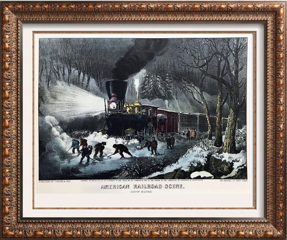 Roy King American Railroad Scene Man Of Legend In The Snow