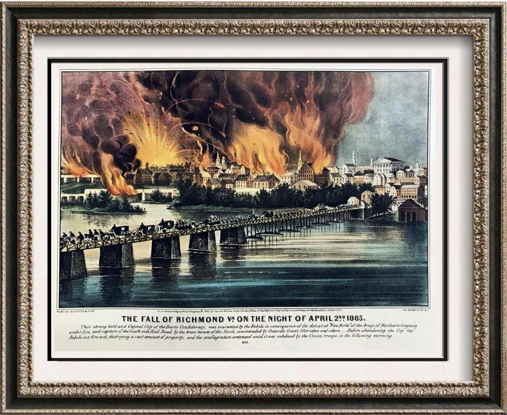 Roy King The Fall Of Richmond Virginia On The Night Of April 2, 1865 Funeral Pyre Of Rebellion