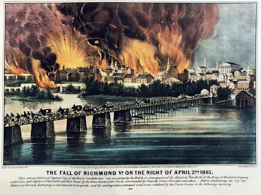 Roy King The Fall Of Richmond Virginia On The Night Of April 2, 1865 Funeral Pyre Of Rebellion - Click Image to Close