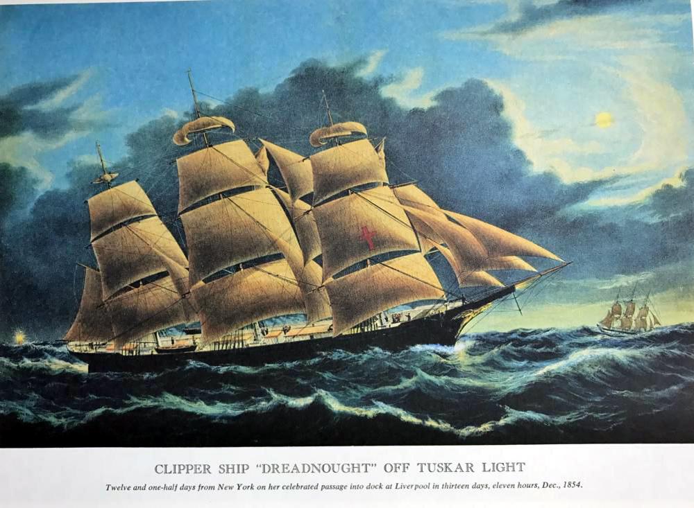 Clipper Ship Dreadnought Off Tuskar Light