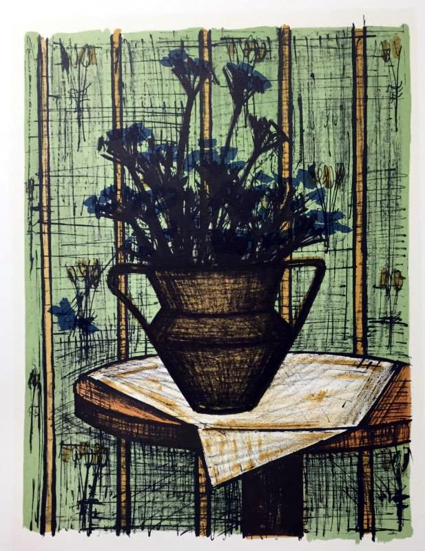 Bernard Buffet Plate Eight Vase of Flowers - Click Image to Close