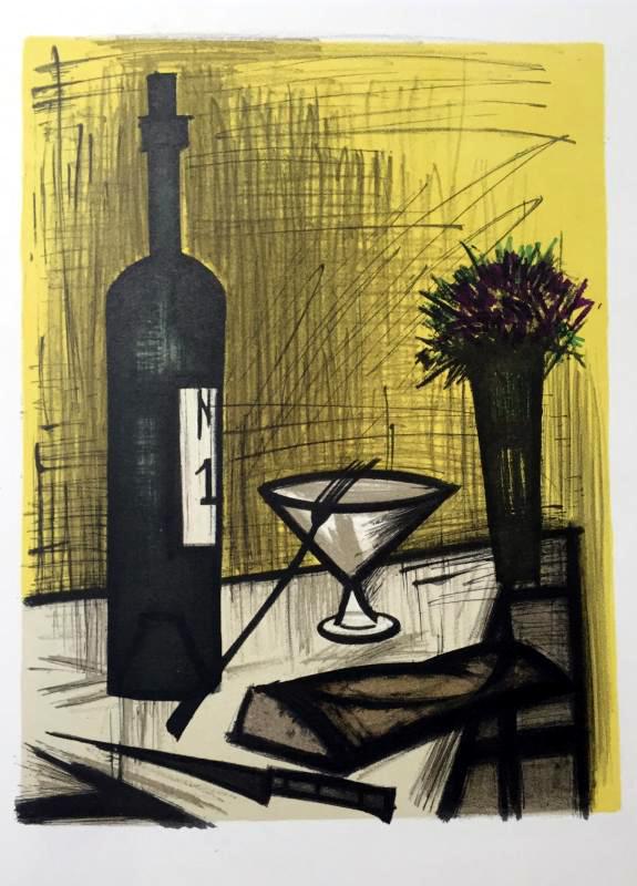 Bernard Buffet Plate Sixty Three Bread and Wine - Click Image to Close