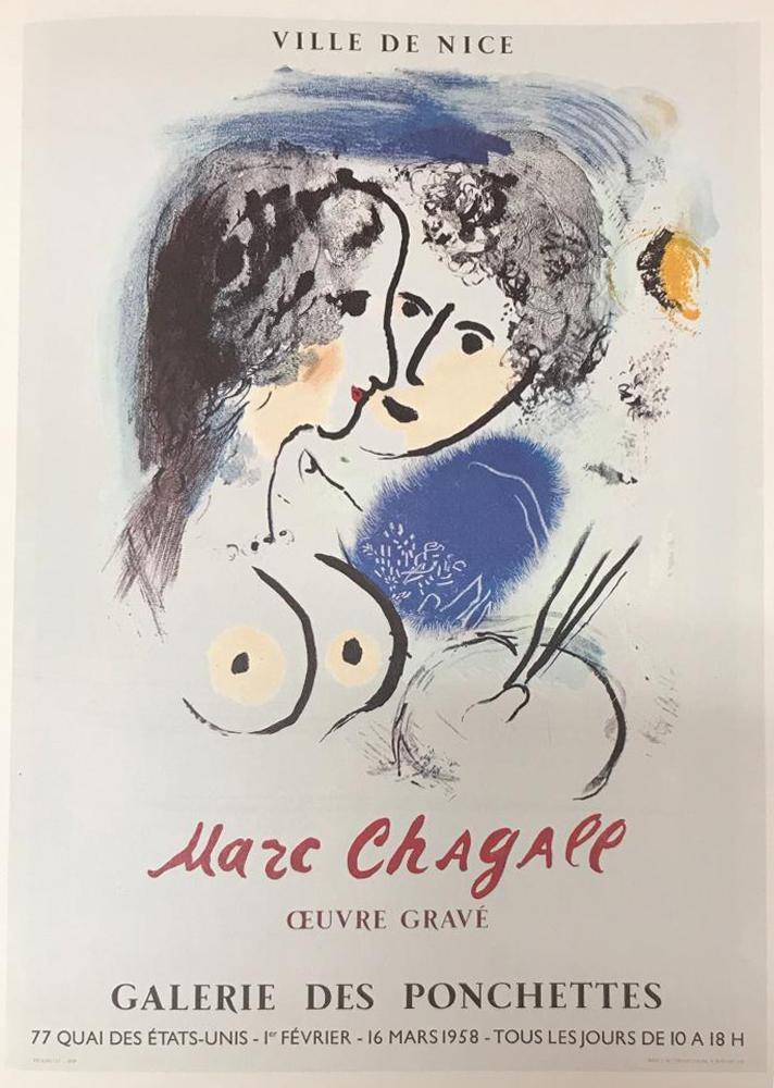 Marc Chagall The Painter At The Easel - Click Image to Close