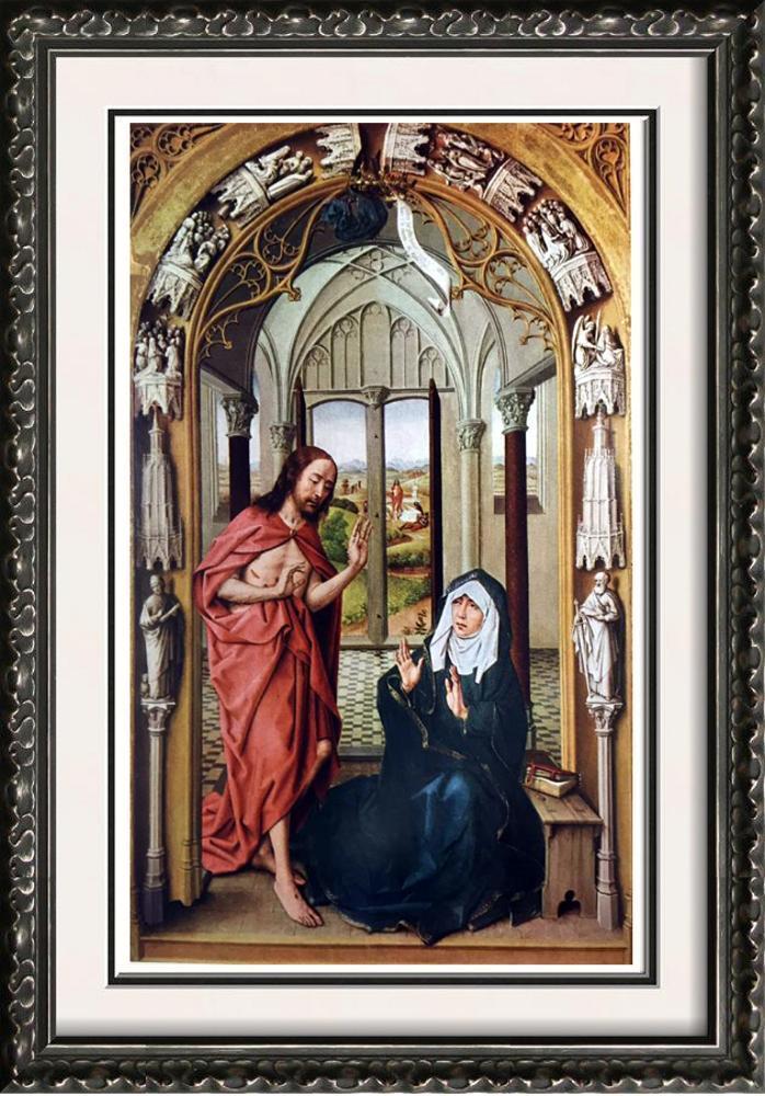 Masterpieces of Flemish Painting Rogier Van Der Weyden: Christ Appearing to his Mother c.1440 Fine Art Print from Museum Artist