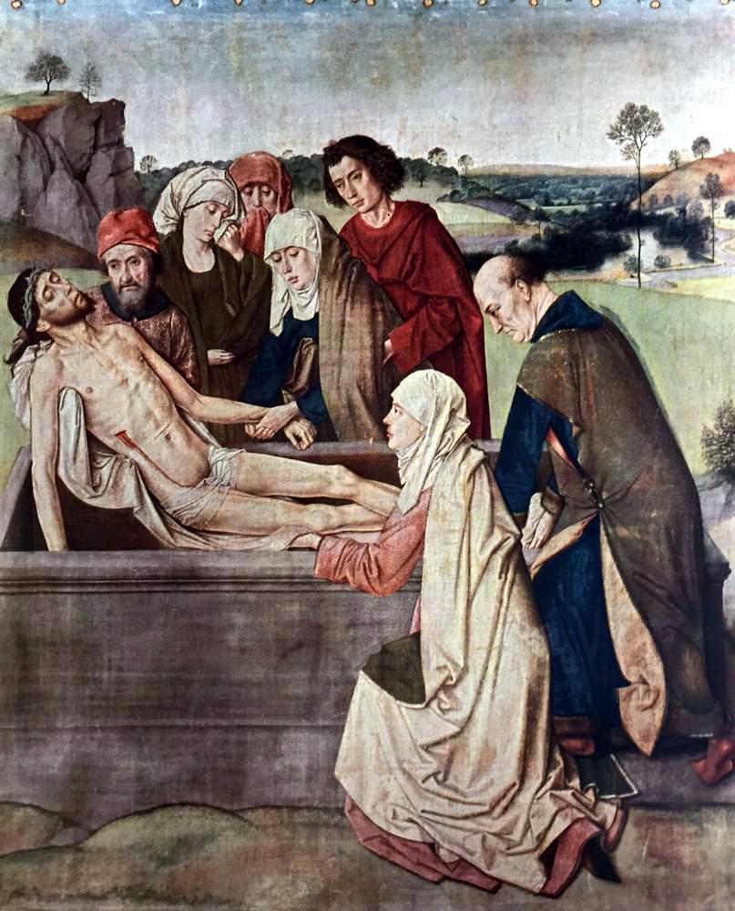 Masterpieces of Flemish Painting Dieric Bouts: The Entombment c.1450-60 Fine Art Print from Museum Artist - Click Image to Close