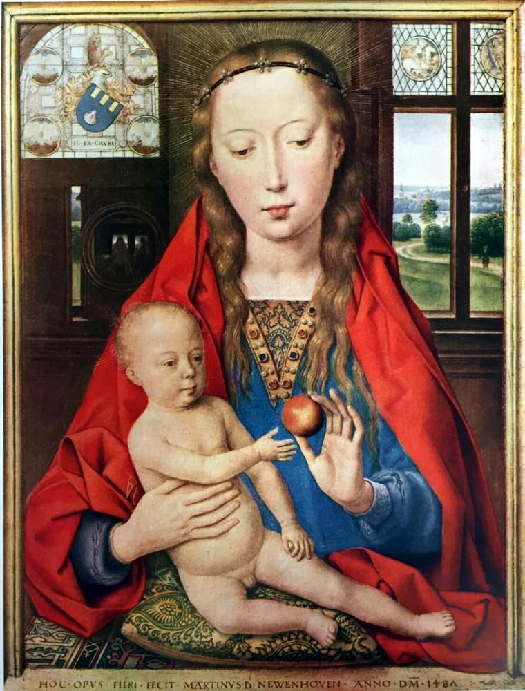 Masterpieces of Flemish Painting Hans Memling: The Virgin and Child c.1487 Fine Art Print from Museum Artist - Click Image to Close