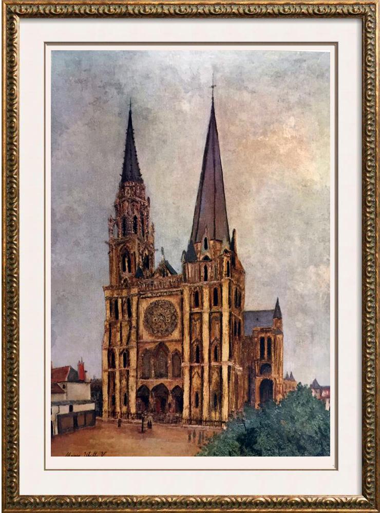 Maurice Utrillo Chartres Cathedral c.1913 Fine Art Print from Museum Artist