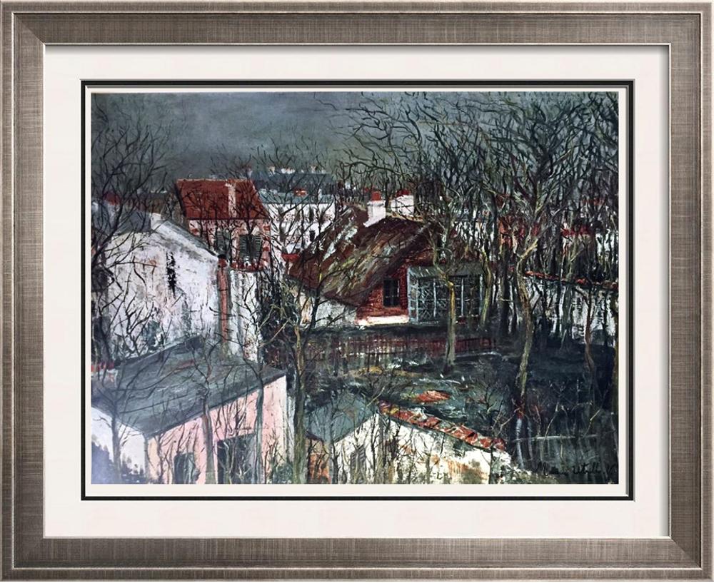 Maurice Utrillo The Berlioz House and the Hunting Lodge of Henry IV c.1917 Fine Art Print from Museum Artist