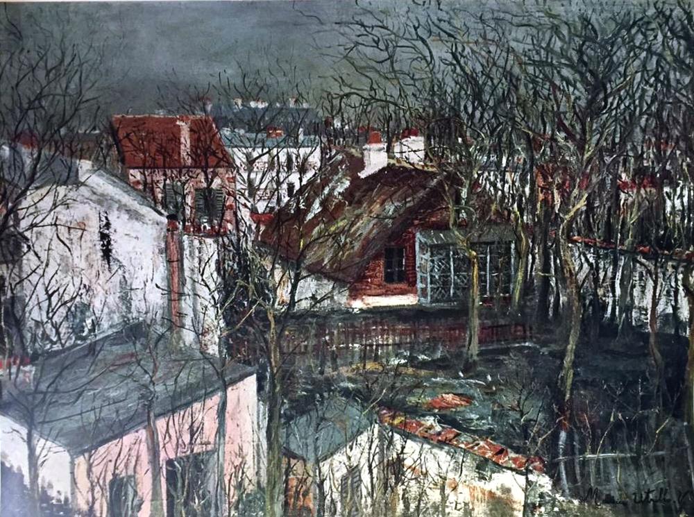 Maurice Utrillo The Berlioz House and the Hunting Lodge of Henry IV c.1917 Fine Art Print from Museum Artist