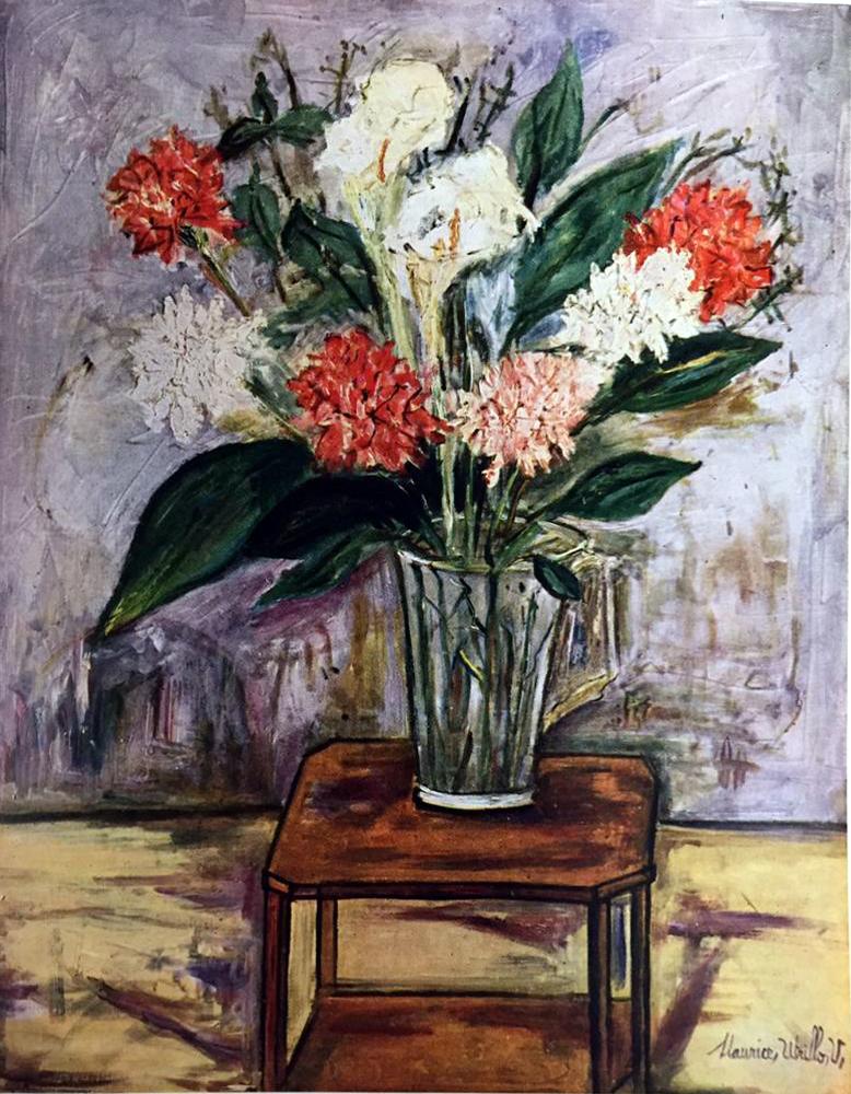 Maurice Utrillo Flowers Still Life c.1946 Fine Art Print from Museum Artist - Click Image to Close