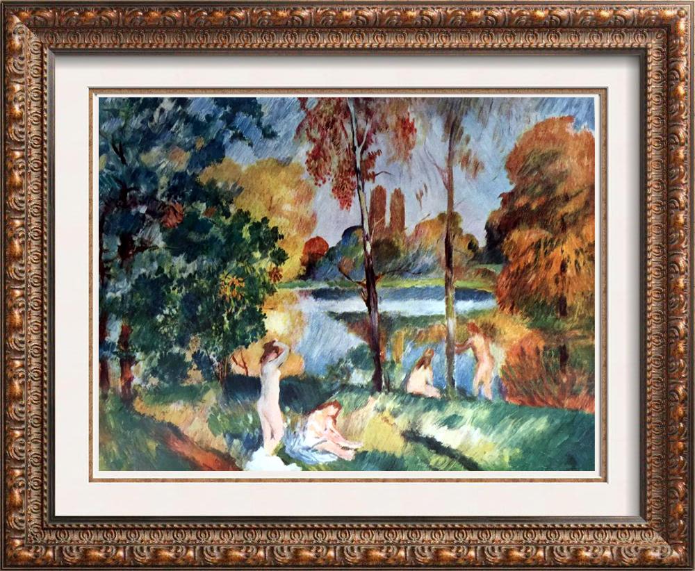 Pierre Auguste Renoir Peintures Baigneuses Dans Un Paysage D\'Automne c.1885-88 Fine Art Print from Museum Artist