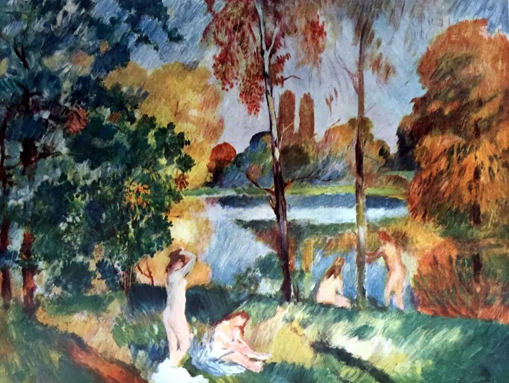 Pierre Auguste Renoir Peintures Baigneuses Dans Un Paysage D'Automne c.1885-88 Fine Art Print from Museum Artist