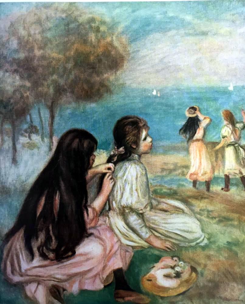 Pierre Auguste Renoir Peintures Enfants Au Bord De L'eau c.1890 Fine Art Print from Museum Artist