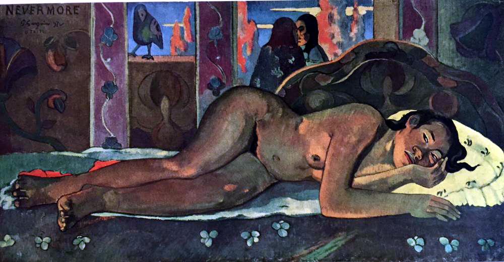 Paul Gauguin Nevermore c.1897 Fine Art Print from Museum Artist - Click Image to Close