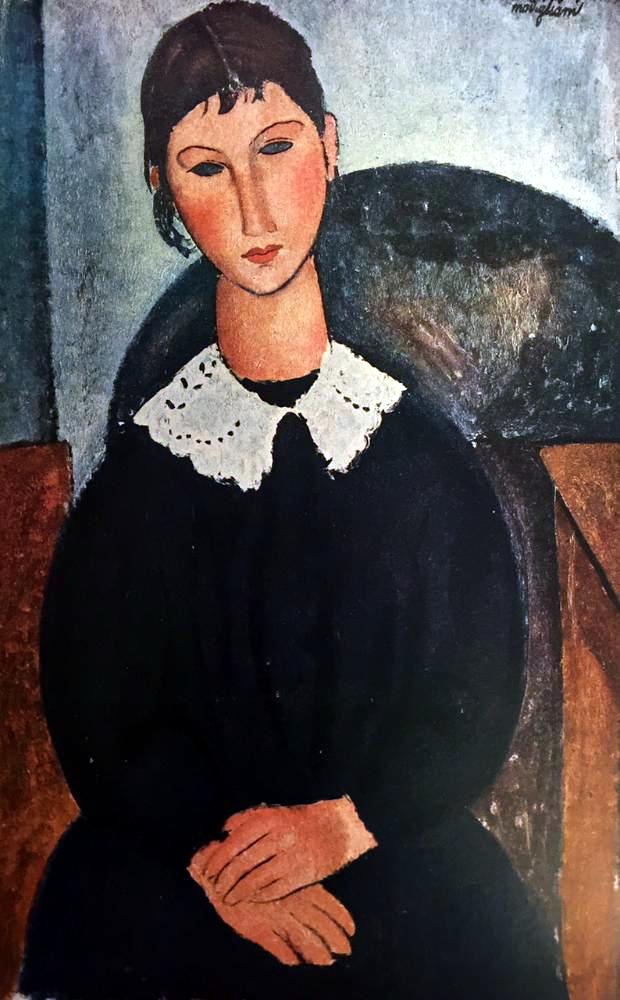 Amedeo Modigliani Peintures Portrait A La Collerette c.1918 Fine Art Print from Museum Artist