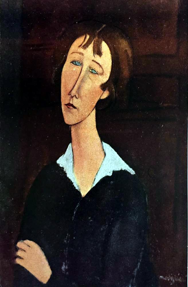 Amedeo Modigliani Peintures Femme A La Robe Noire c.1918 Fine Art Print from Museum Artist - Click Image to Close