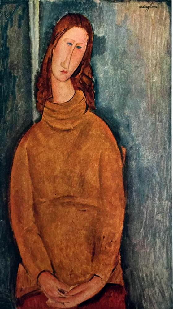 Amedeo Modigliani Peintures Madame Hebuterne c.1918 Fine Art Print from Museum Artist - Click Image to Close