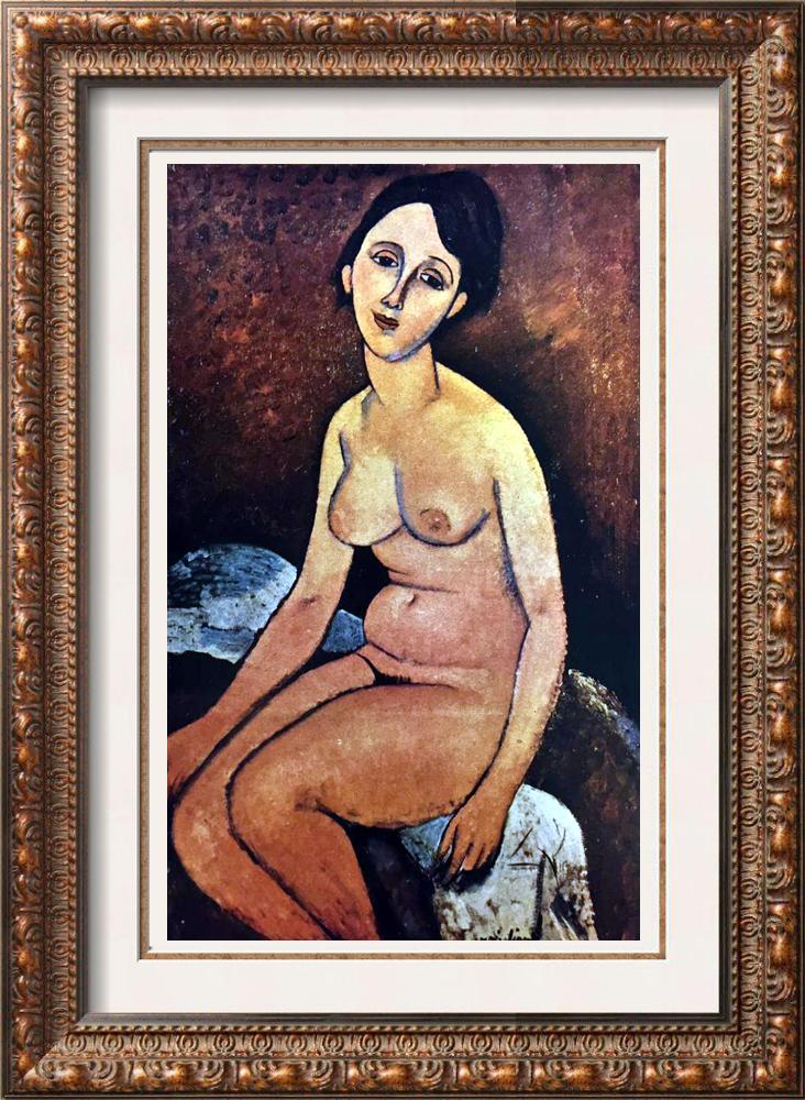 Amedeo Modigliani Peintures Nu Assis c.1918-19 Fine Art Print from Museum Artist