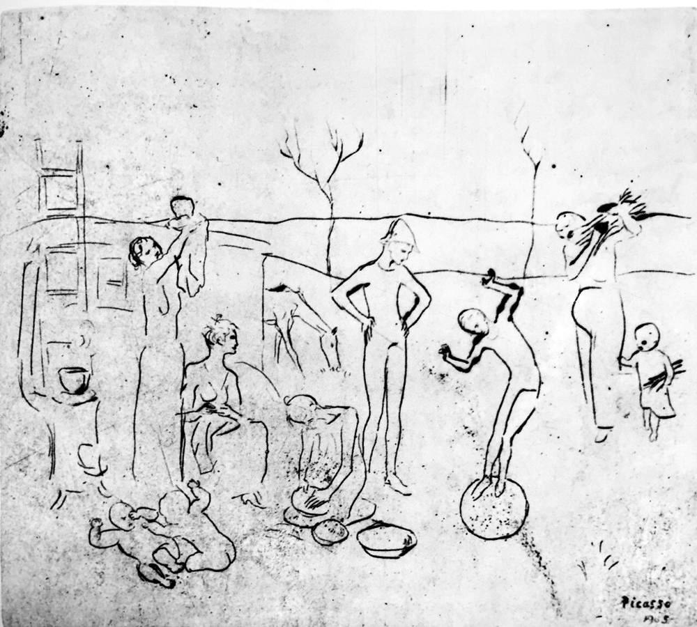 Pablo Picasso The Saltimbanques c. 1905 Fine Art Print from Museum Artist - Click Image to Close