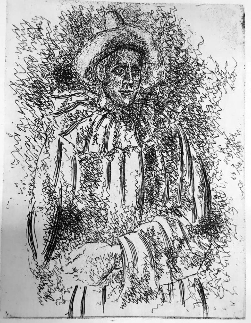 Pablo Picasso Pierrot c. 1918 Fine Art Print from Museum Artist - Click Image to Close