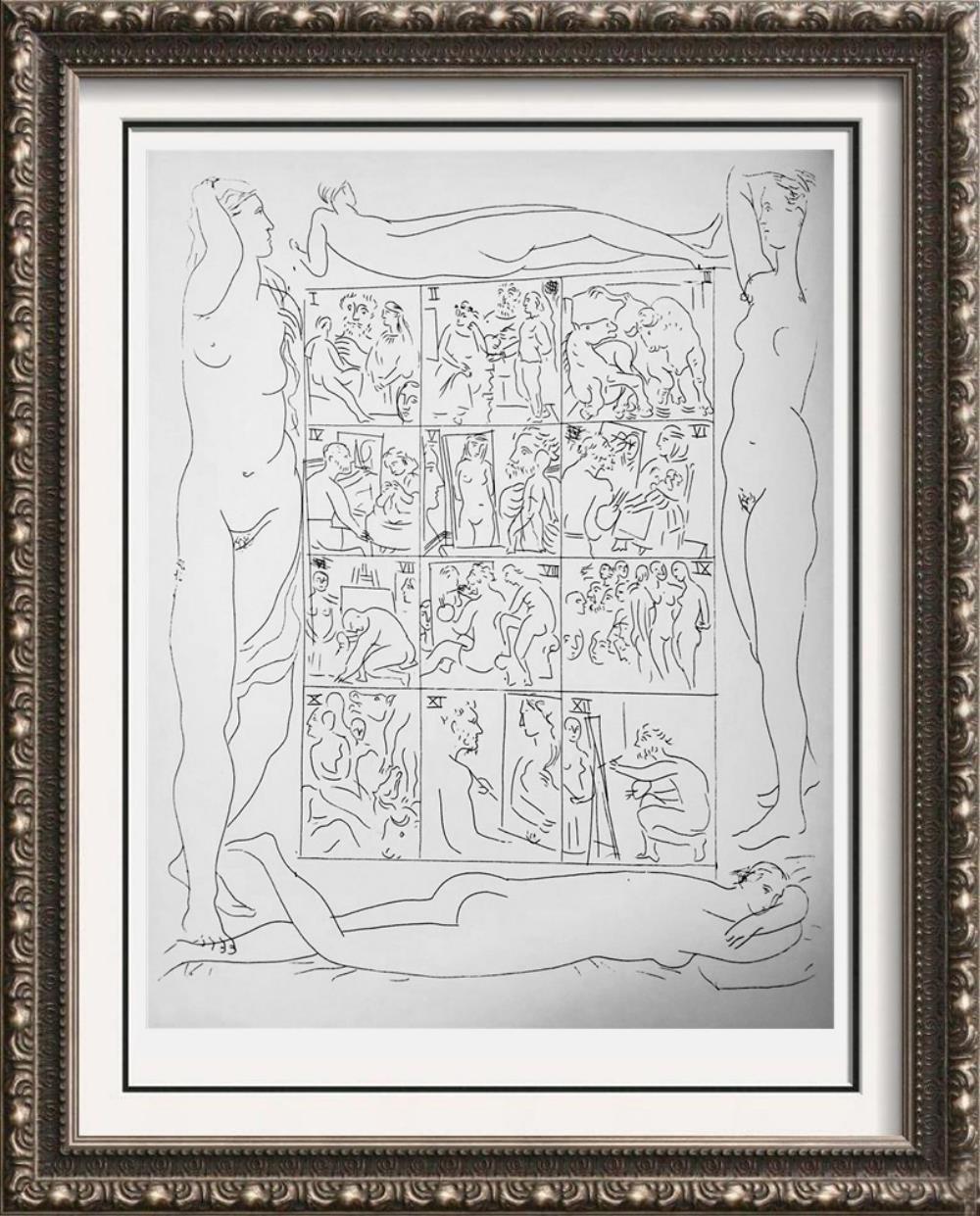 Pablo Picasso Table of Etchings c. 1931 Fine Art Print from Museum Artist