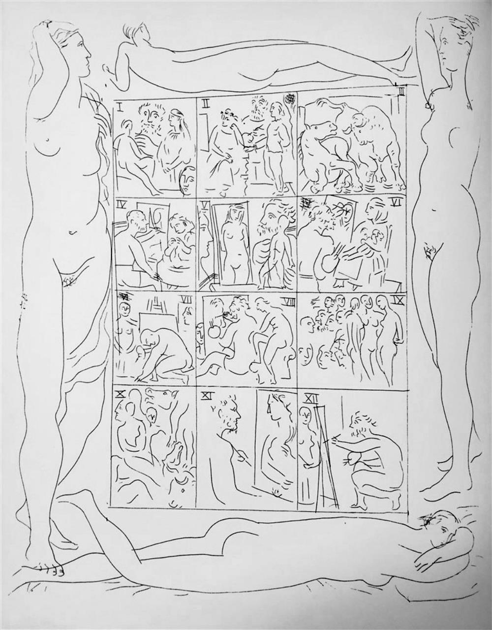 Pablo Picasso Table of Etchings c. 1931 Fine Art Print from Museum Artist - Click Image to Close